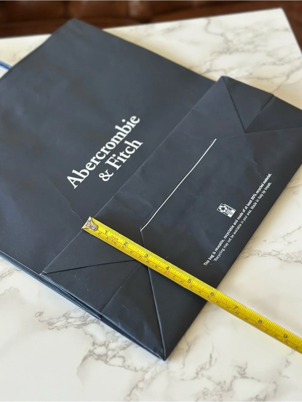 Abercrombie & Fitch Navy Gift Bag 15” x 6” x 13.75”